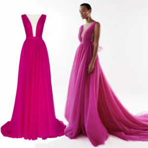 Sexy Dresses Plunging Neckline Open Back High Slit Maxi Dresses - Image 3