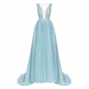 Sexy Dresses Plunging Neckline Open Back High Slit Maxi Dresses - Image 4