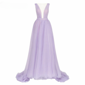 Sexy Dresses Plunging Neckline Open Back High Slit Maxi Dresses - Image 6