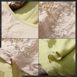 Vintage Dress Floral Embroidery Maxi Dress - Image 6