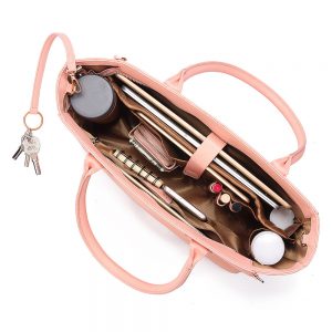 Women Casual Shopping Multifunction Handbag Solid Shoulder Bag
