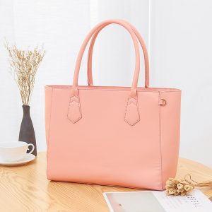Women Casual Shopping Multifunction Handbag Solid Shoulder Bag - Image 2