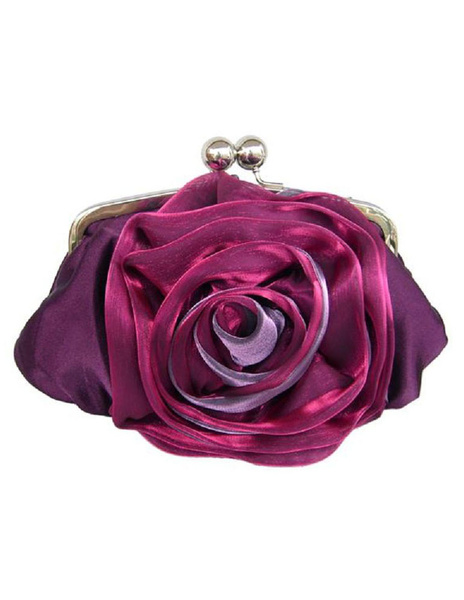 Wedding Clutch Rose Flower Clasp Lock Evening Handbags