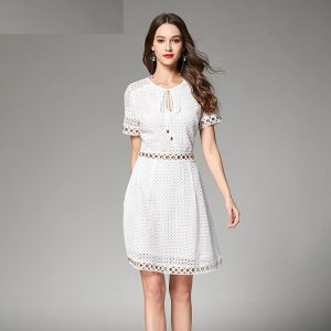 Women lace dress Elegant vestidos party short dress - Image 2