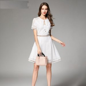 Women lace dress Elegant vestidos party short dress - Image 3