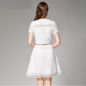 Women lace dress Elegant vestidos party short dress - Image 4