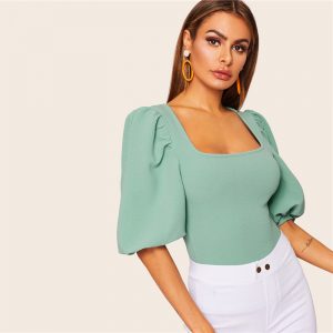 Women Half Sleeve Elegant Workwear T-shirt - Image 2
