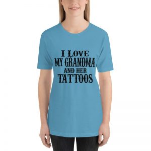 I love my Grandma and her tattos short sleeve t-shirt - Image 4
