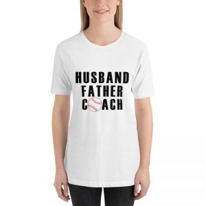 Husband father coach-baseball short sleeve t-shirt - Image 6