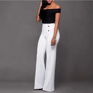 Wide Leg Office Lady Formal Business Workwear High Waist Elegant Pants - Image 6