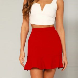 Womens High Waist High Street Sheath Mini Skirt - Image 3