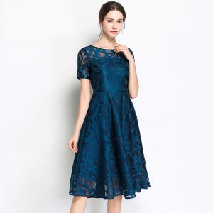 Elegant lace embroidery Vestidos Plus size party Dress - Image 2