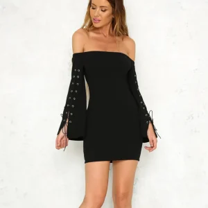Night Club Slim Long Sleeve Backless Bodycon Cocktail Party Short Mini Dresses robe