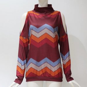 Striped Loose Casual Sweater Ladies Jumpers Top - Image 11