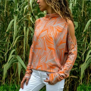 Striped Loose Casual Sweater Ladies Jumpers Top - Image 19