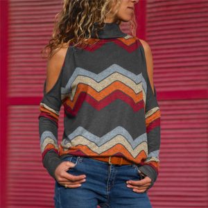 Striped Loose Casual Sweater Ladies Jumpers Top - Image 8