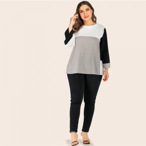 Bell Sleeve Casual Abaya Plus Size Blouses