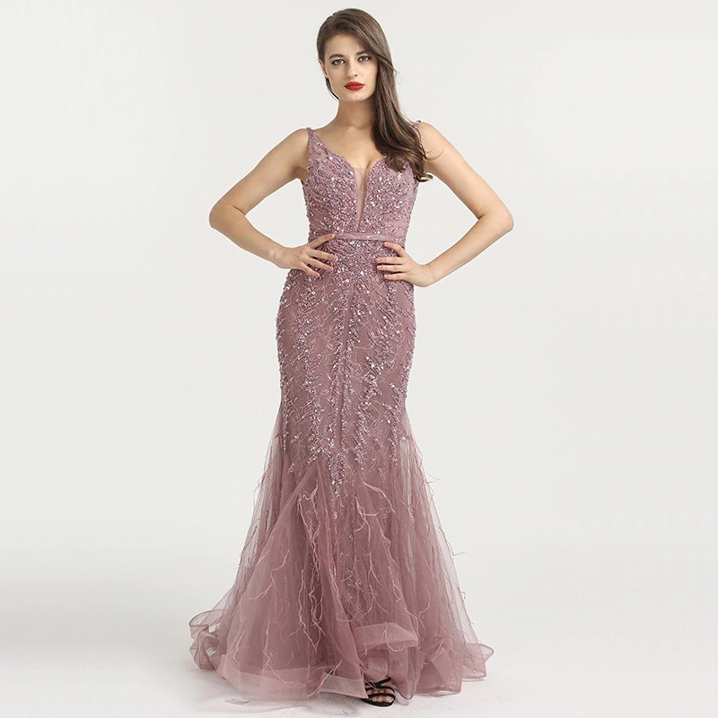 Sexy Long Sequin Mermaid Formal Evening Party Gown
