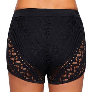 Plus Size Openwork Elastic Waist Shorts - Image 8