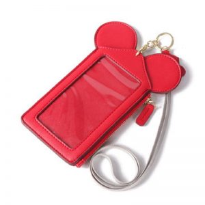 Animal Shape Cartoon Cute Plush Card Holder Pendant Furry Photo Sleeve