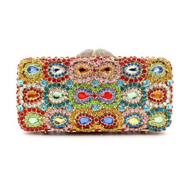 Hollow Out Crystal Clutch