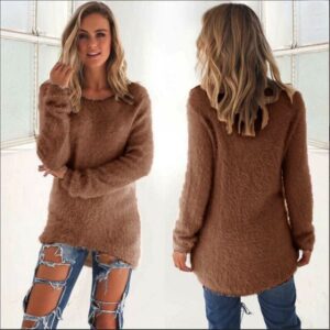 Long Sleeve Loose Fitting Sweater - Image 3