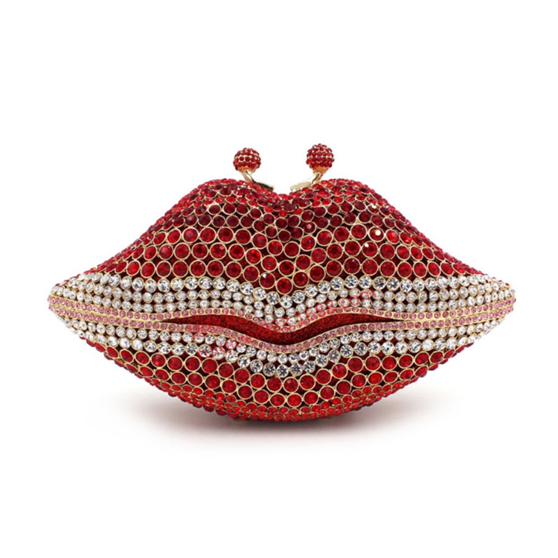 Luxury Lips Diamond Banquet Bag