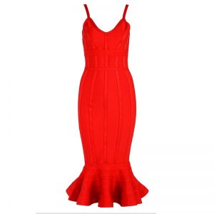 Sexy Mid-Calf Fishtail Club Party Dress - Image 2