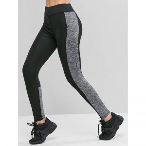 Casual Stretchy Fit Patchwork Space Dye Sports Leggings