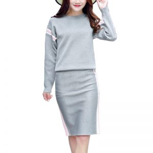 Casual Sweaters Step Skirt Suit - Image 4