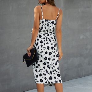 Sexy Elegant Sleeveless Spaghetti Strap Backless Party Dress - Image 3
