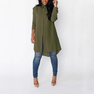 Sexy Loose Irregular Leisure  Chiffon Shirts - Image 6