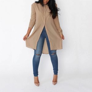 Sexy Loose Irregular Leisure  Chiffon Shirts - Image 8