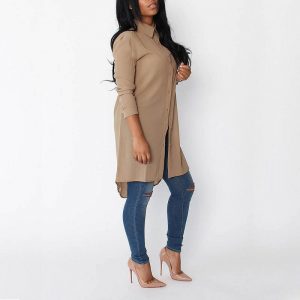 Sexy Loose Irregular Leisure  Chiffon Shirts - Image 9