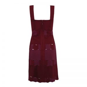 Celebrity Bodycon Patchwork Bandage Mini Dress - Image 3