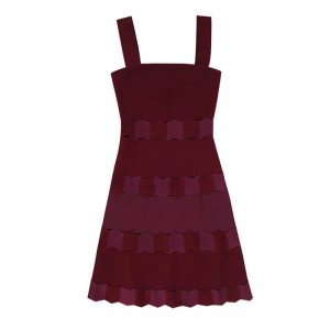 Celebrity Bodycon Patchwork Bandage Mini Dress - Image 4