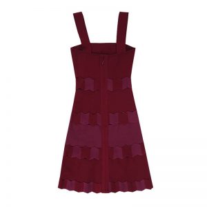 Celebrity Bodycon Patchwork Bandage Mini Dress - Image 5