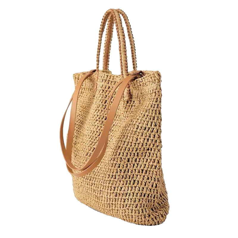 Knitted Straw Large Capacity Shoulder Beach Bag