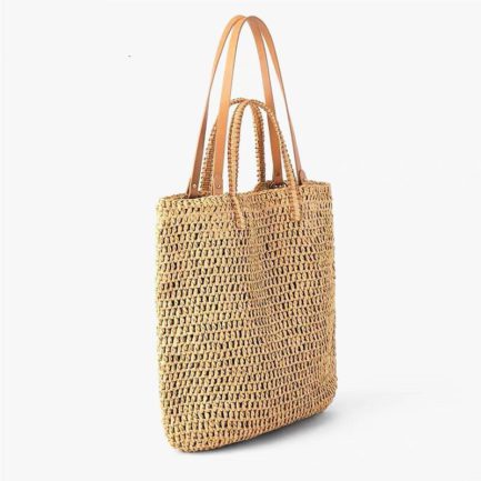 Knitted Straw Large Capacity Shoulder Beach Bag - Power Day Sale