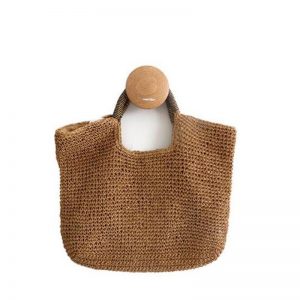 New Hot Rattan Handle Knitted Handmade Bags