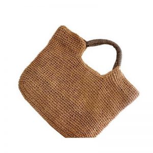 New Hot Rattan Handle Knitted Handmade Bags - Image 2