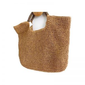New Hot Rattan Handle Knitted Handmade Bags - Image 3