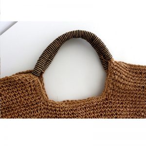 New Hot Rattan Handle Knitted Handmade Bags - Image 5