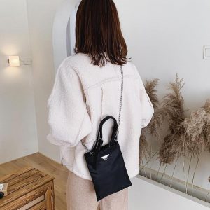 Daily Casual Oxford Cloth Cross body Shopping Totes Bag - Image 4