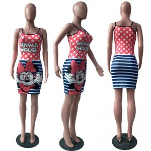 Cartoon Print Streetwear Sweet Sexy Mini Dress - Image 7