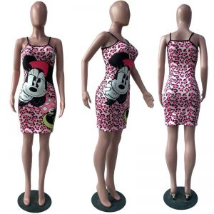 Cartoon Print Streetwear Sweet Sexy Mini Dress - Image 8