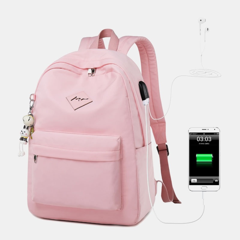 Fashion Large Capacity Backpack With USB Charging Port