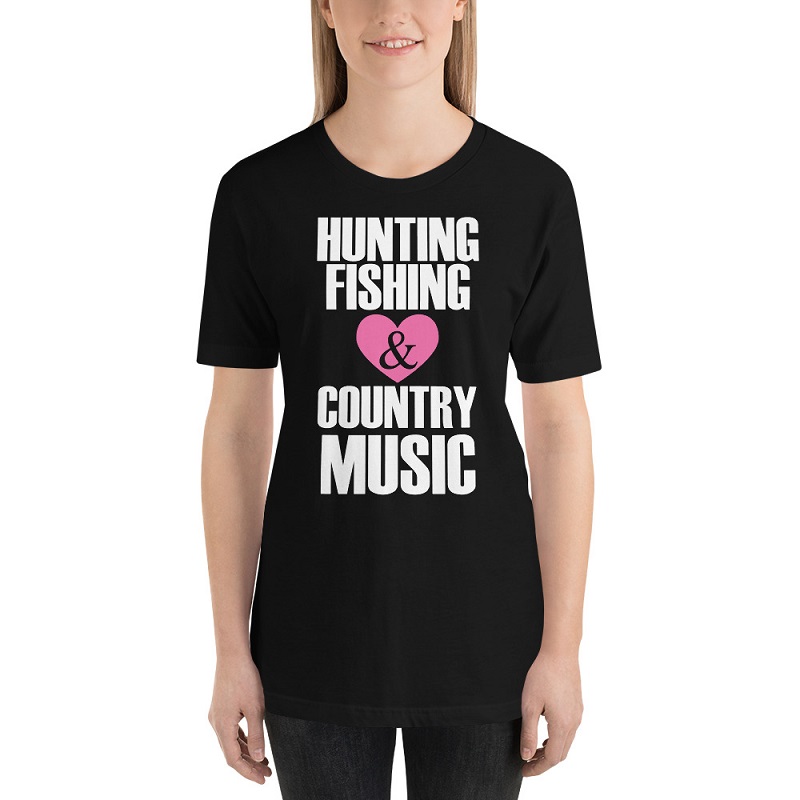 Hunting Fishing Country Music Unisex Short Sleeve T-Shirts - Power Day Sale