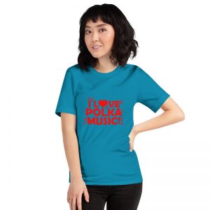 I love Polka Unisex Short Sleeve T-Shirts