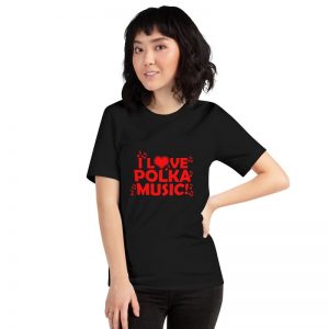 I love Polka Unisex Short Sleeve T-Shirts - Image 3